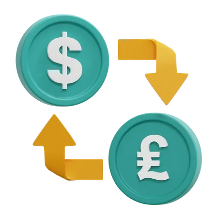 Currency Conversion  3D Icon