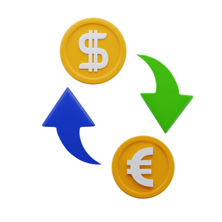 Currency Conversion 3D Icon