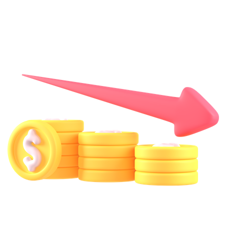 Currency Down 3D Icon