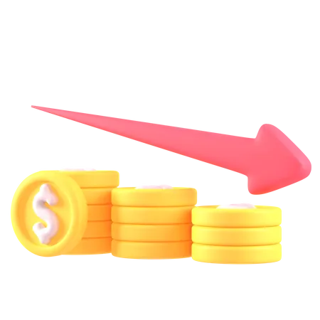 Currency Down 3D Icon