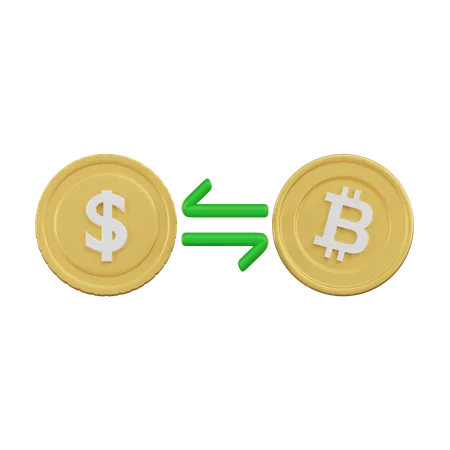 A Representation Of Exchange Rate Movements Between A Traditional Fiat Currency And Bitcoin Symbolizing The Fluctuating Cryptocurrency Exchange Rates 3D Icon