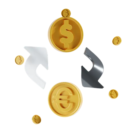 Currency Exchange 3 D Icon Illustration 3D Icon