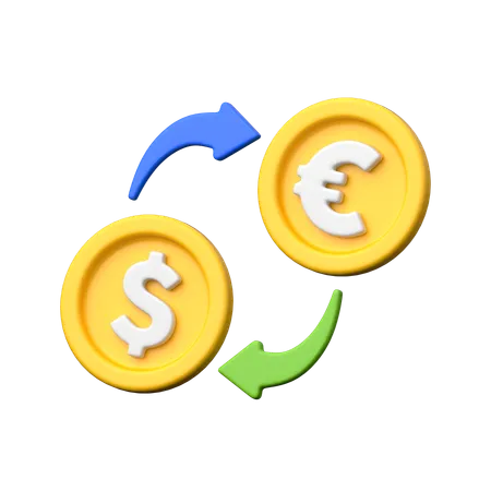 Currency Exchange Facilitates The Conversion Of One Currency Into Another For Various Purposes Like Trade Tourism Or Investment 3D Icon