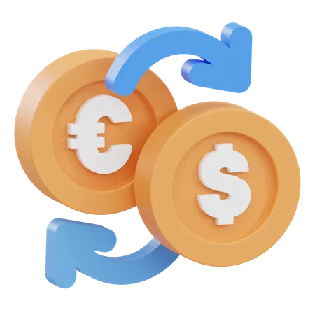 Currency Exchange 3 D Illustration 3D Icon