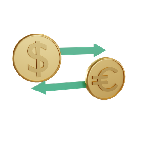 Currency Exchange  3D Illustration