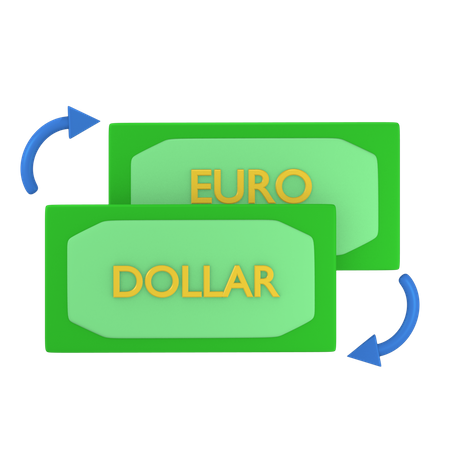 Currency exchange  3D Illustration