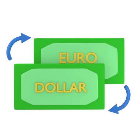 Currency exchange  3D Illustration