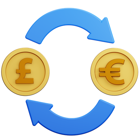 Currency Exchange  3D Illustration