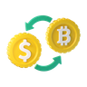 3d currency exchange illustration