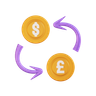 3d currency exchange logo