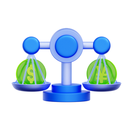 Currency Exchange Balance  3D Icon