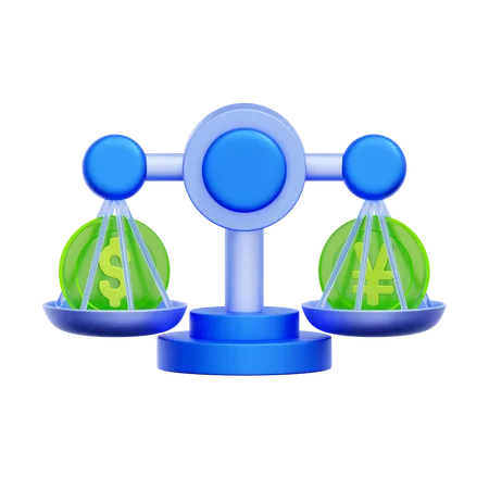 Currency Exchange Balance  3D Icon