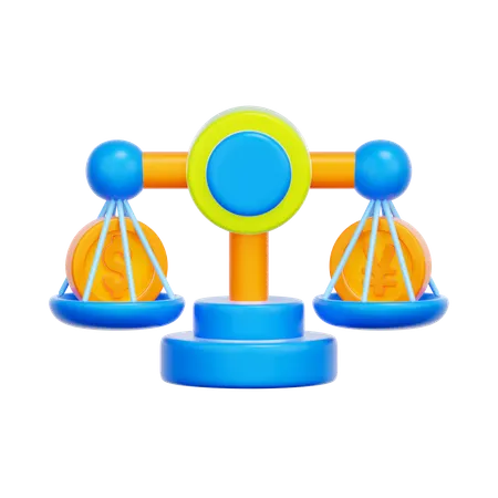 Currency Exchange Balance  3D Icon