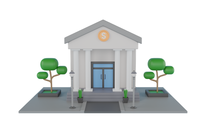 Currency Exchange Office 3D Illustration