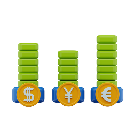 Currency Graph 3D Icon