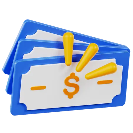 Currency notes  3D Icon