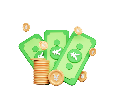 Currency Notes  3D Icon