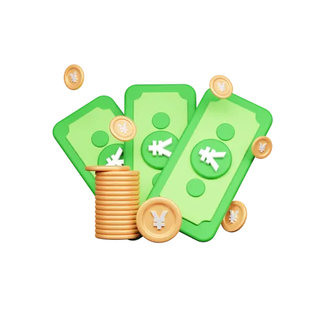 Currency Notes  3D Icon