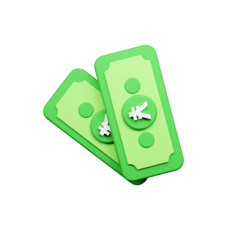 Currency Notes  3D Icon