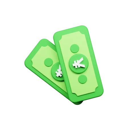 Currency Notes  3D Icon