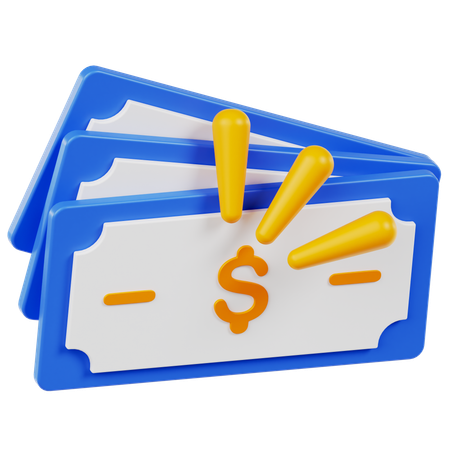 Currency notes  3D Icon