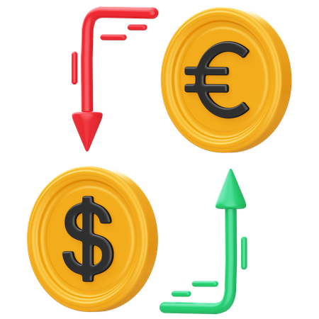 Currency Pair  3D Illustration