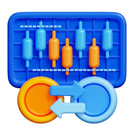 Currency Trading  3D Icon
