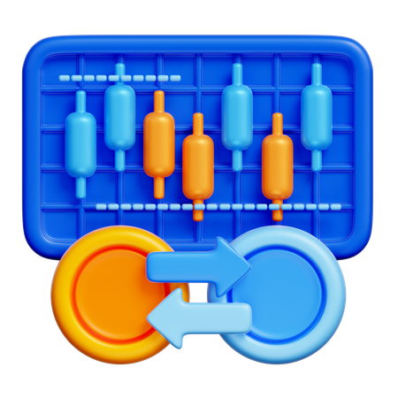 Currency Trading  3D Icon