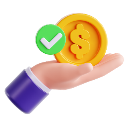 Currency Validated  3D Icon