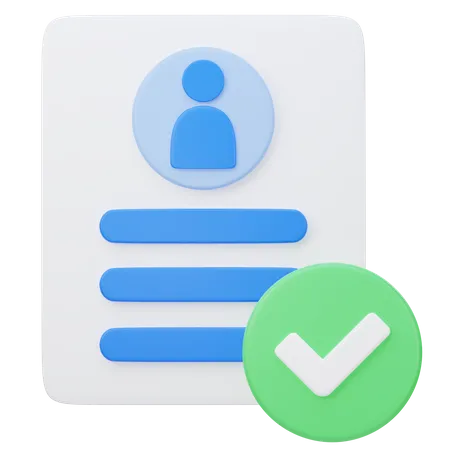 Currículo aprovado  3D Icon