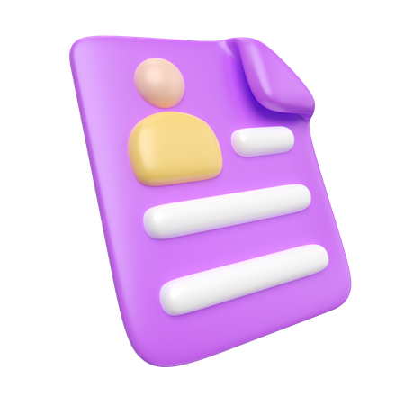 Curriculum Vitae  3D Icon