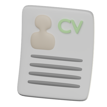 Curriculum Vitae  3D Icon