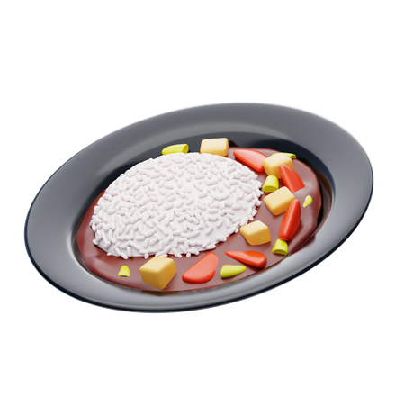 Curry Rice  3D Icon