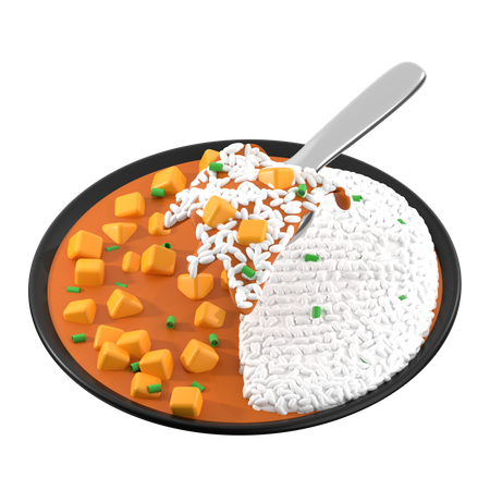 Curry Rice  3D Icon