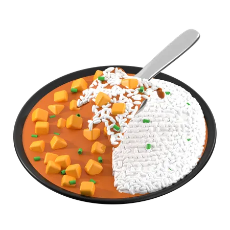 Curry Rice  3D Icon