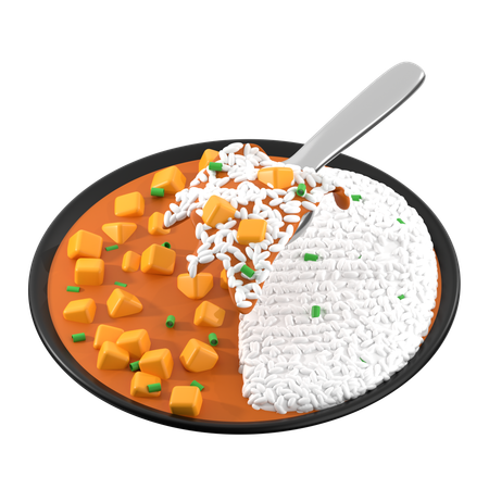 Curry Rice  3D Icon
