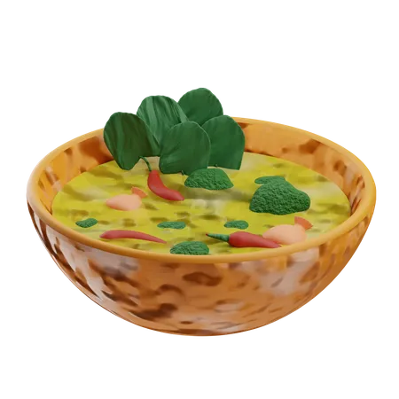 Curry verde  3D Icon