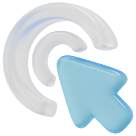 Curseur fléché ondulé  3D Icon