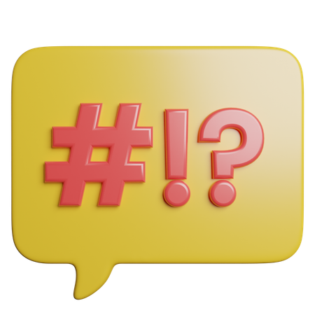Cursing Swearing Angry  3D Icon