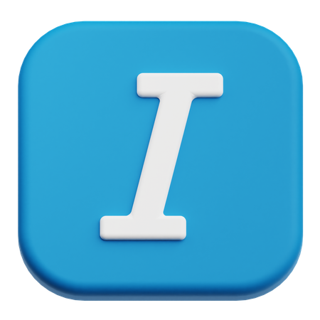 Itálico  3D Icon