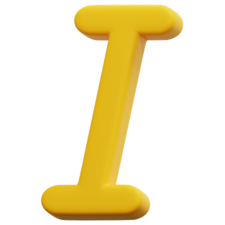 Cursiva I  3D Icon