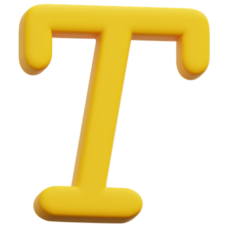 T cursiva  3D Icon