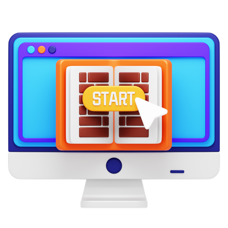 Curso de inicio en línea  3D Icon