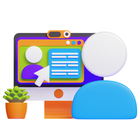 Curso por Internet  3D Icon