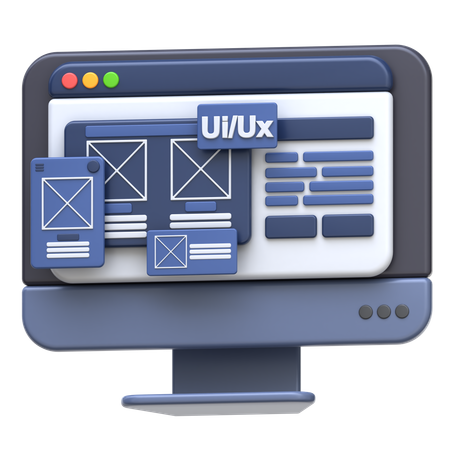 Curso en línea ui ux  3D Icon