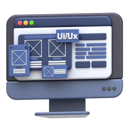 Curso en línea ui ux  3D Icon