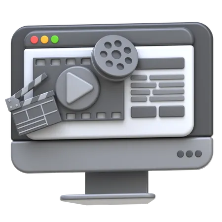 Curso online de edição de vídeo  3D Icon