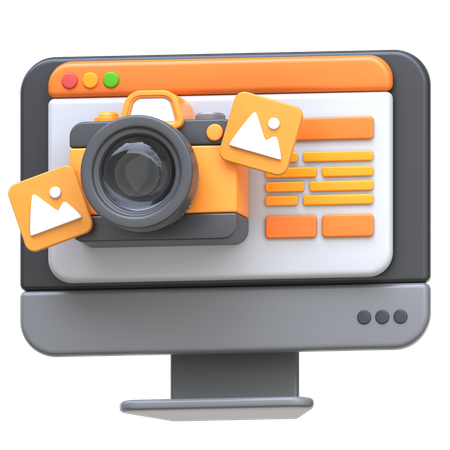 Curso de fotografía en línea  3D Icon