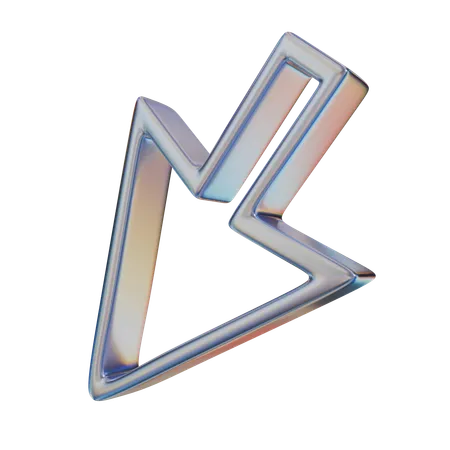 Cursor abstrakte Form  3D Icon