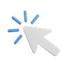 cursor pointer click 3d logo